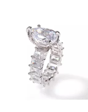 Big Pear Shape Diamond Ring