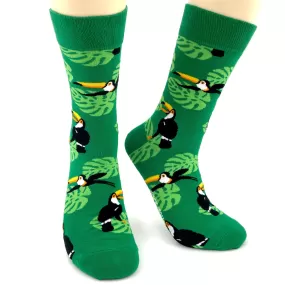 BRIGHT GREEN TOUCAN SOCKS