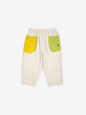 Colour Block Woven Baby Pants