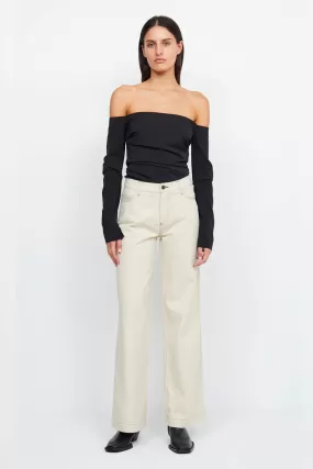 DYLAN HIGH WAISTED PANT-ECRU