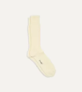 Ecru Cotton Sports Socks