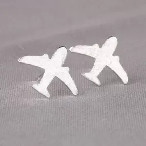 Fresh Accessories - Aeroplanes Sterling Silver Stud Earrings