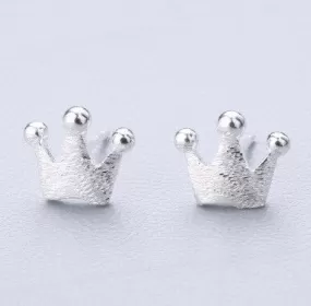 Fresh Accessories - Crowns Sterling Silver Stud Earrings