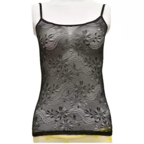 Full Net Breathable Floral Design Camisole For Women