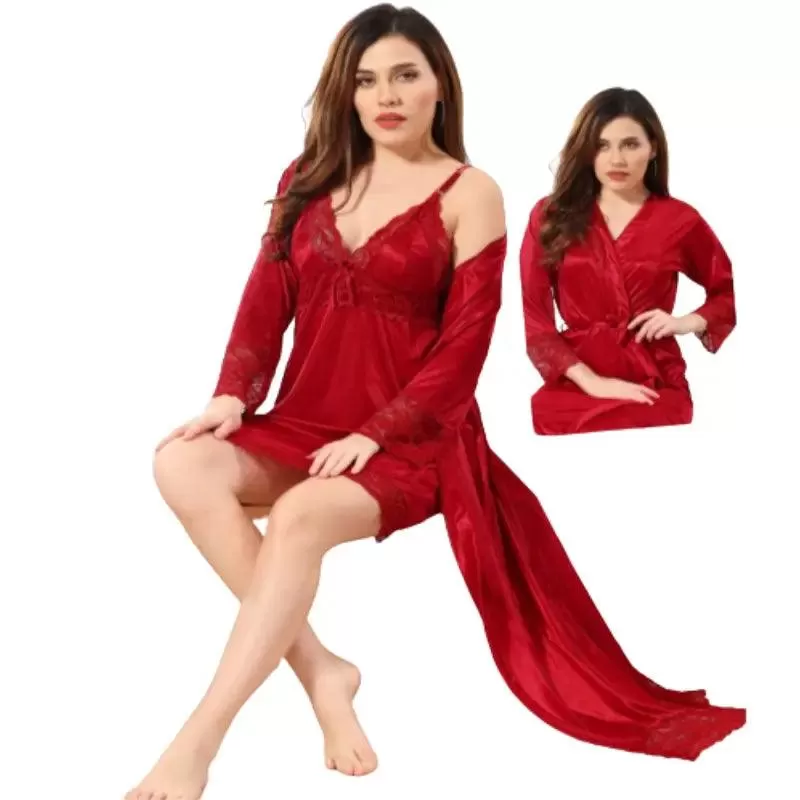 Hot Nighty for Bridal-2pc  | Honeymoon Nightgown 2pc