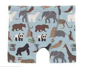 Kickee Pants Boy's Boxer Brief - Spring Sky Zoo