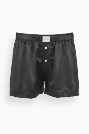 La Boxer Classica Silk Boxer in Black