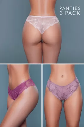 Multiple Low Rise Tanga Floral Panties