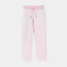 OG Big Bling Velour Womens Track Pants (Light Pink)