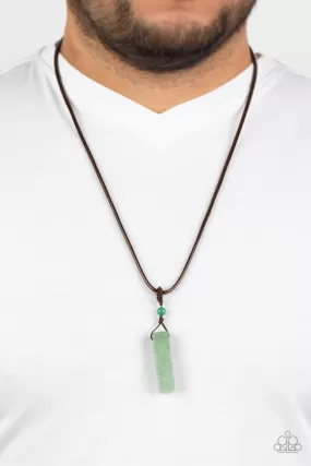 Paparazzi Comes Back ZEN-fold - Green Urban Necklace