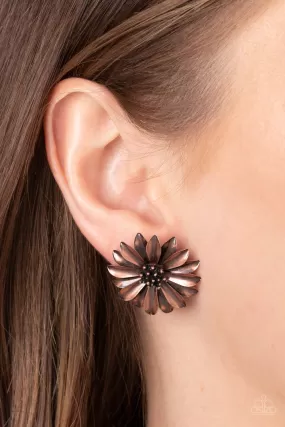 Paparazzi Daisy Dilemma - Copper Earrings