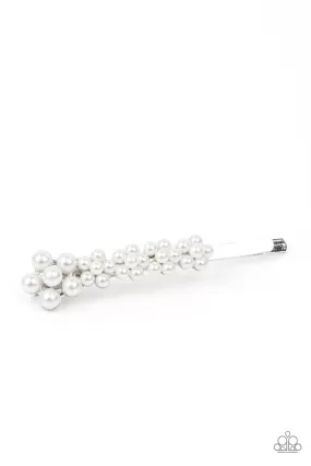 Paparazzi Hair Accessories ~ Pearl Patrol - White Pearl Bobby Pin Hair Clip