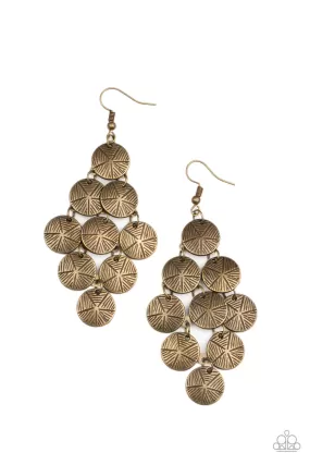 Paparazzi How CHIME Flies - Brass Earrings