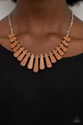 Paparazzi Mojave Empress - Brown Necklace