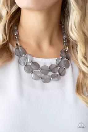 Paparazzi Necklace ~ Beach Day Demure - Silver