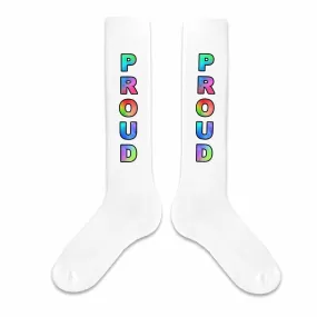 Rainbow PROUD Cotton Knee High Socks