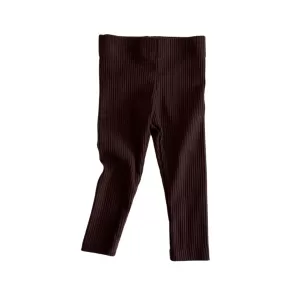 Ribbed Leggings - Brown