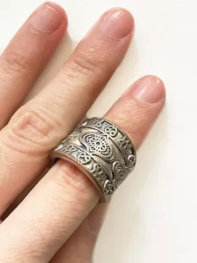 Silver Tone Ornate Ring