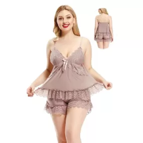 Summer Nighties For Ladies Short Nighty Plus Size  Sexy Nighty 3Pc Babydoll Transparent Net Gown