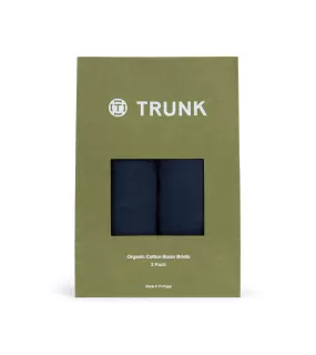 Trunk 2 Pack Organic Cotton Boxer Briefs: Navy