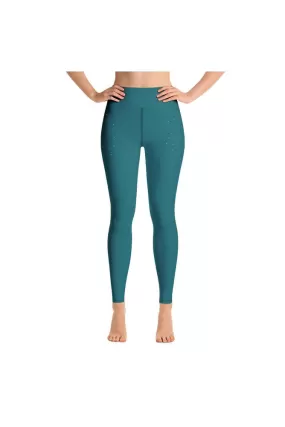 Turquoise Sparkle Yoga Leggings