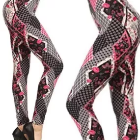 Wicked Soft Floral Patchwork OS Leggings