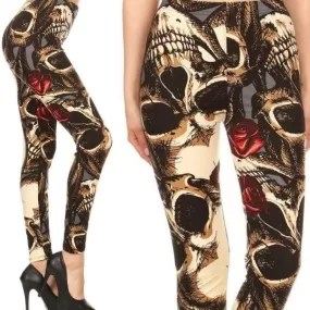 Wicked Soft Skulltured OS Leggings