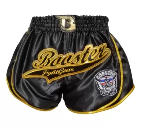 泰拳褲 Muay Thai Shorts: Booster Retro Slugger 1 Black/Gold